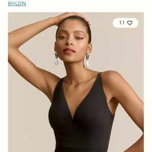 BHLDN  Sleeveless V-Neck Stretch Crepe Maxi Dress